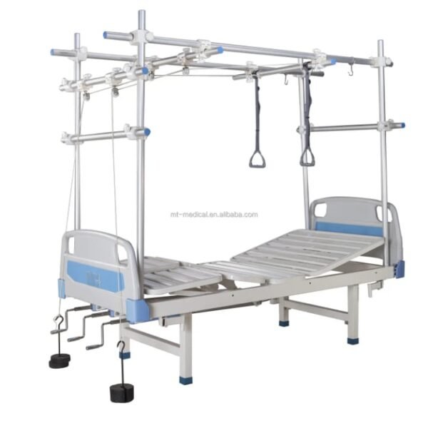 lit d'orthopédie avec cadre de traction (ou lit de traction orthopédique)